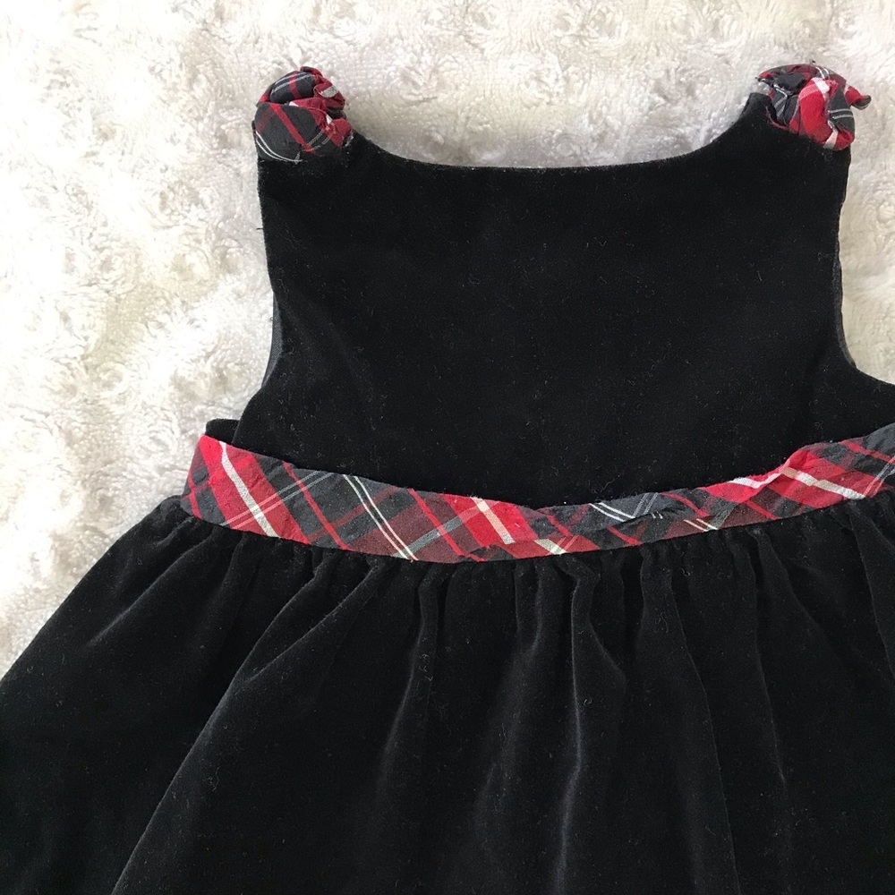 Gymboree Black Dress Red Plaid 6-12 Months Holiday - Picture 2 of 5